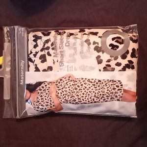 TIME & TRU LEOPARD SHORT SLEEVE MATERNITY DRESS